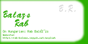 balazs rab business card